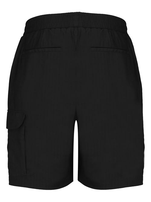 Black stretch-design men's shorts Family first | PSS2401BLACK